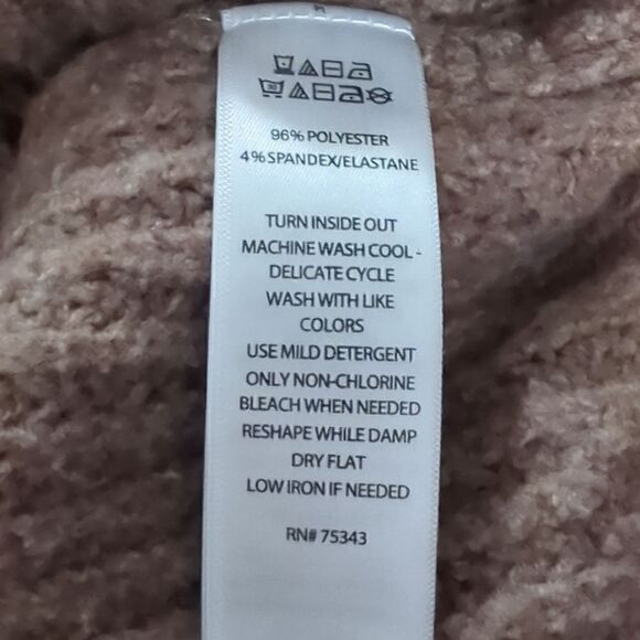 NWT Sincerely Jules Blush/mauve Quarter Zip Sweater (fits like 1x) - Picture 7 of 7